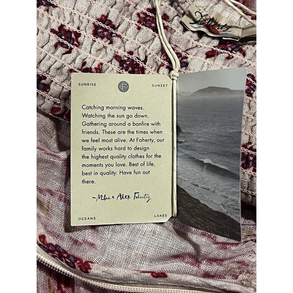 Faherty Women's Dress Xs 100% Linen NWT Msrp $ 298.00 - Picture 9 of 12